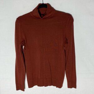 Reitmans R Essentials Burnt Orange Rust Long Sleeve Turtleneck Sweater M